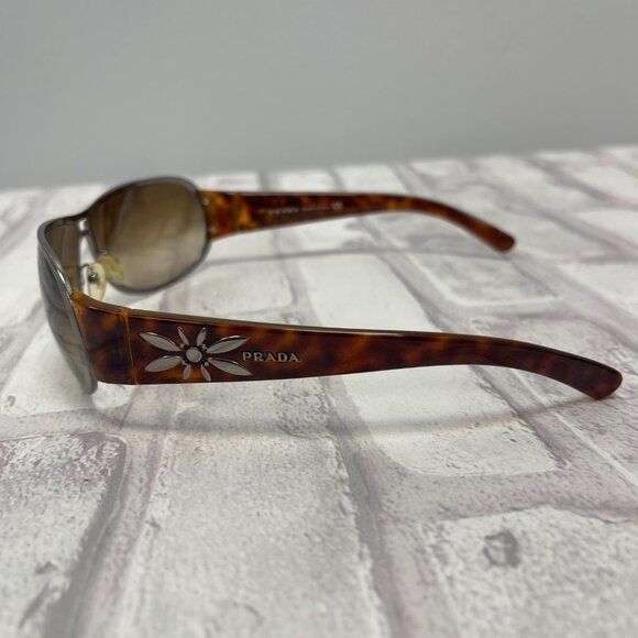 Prada Metal Acetate Sunglasses SPR 56G in Brown - Preowned main image 5